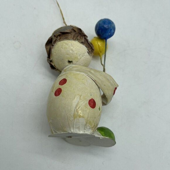 VINTAGE 1950s Kitschy Paper Mache Clown Ornament Santa Bear Duck Lot - Picture 3 of 12